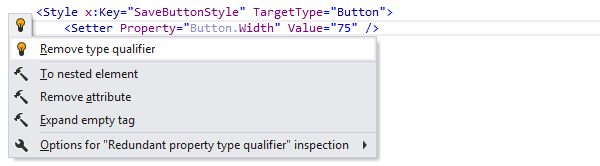 ReSharper by Language XAML Quick Fixes remove type qualifier 01