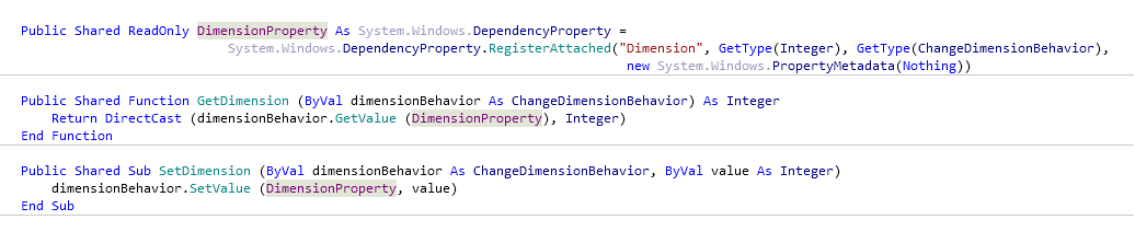 Reference Options Templates Live Templates Predefined VB NET Other attachedProperty after