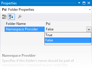 JetBrains Rider code inspection: Namespace does not correspond to file location