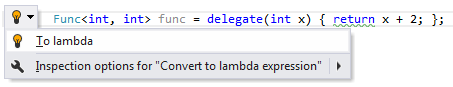 Code Analysis Examples of Quick Fixes to lambda 02