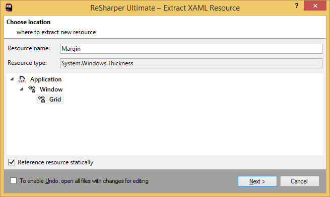 ReSharper by Language XAML Refactorings Extract Resource 02