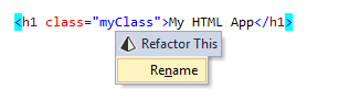 Rename refactoring for classes in HTML