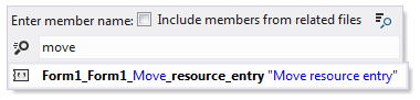 Resources Resource Navigation Go to File Member