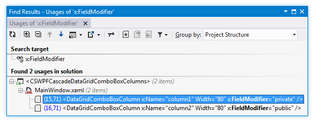 ReSharper by Language XAML Find Usages