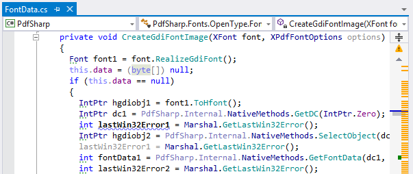 ReSharper highlights code issues in the editor