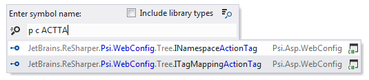 ReSharper: Go to symbol. Using spaces to separate parts of a fully-qualified symbol name