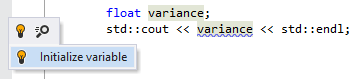 ReSharper helps initialize variables in C++
