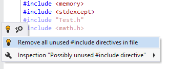 Removing unused #include directives