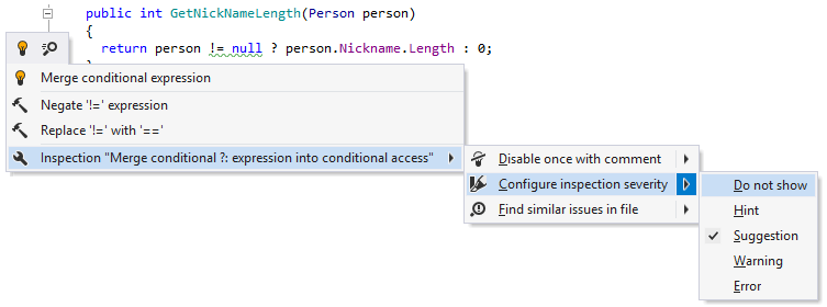 ReSharper helps implement new C# features ReSharper helps implement new C# features