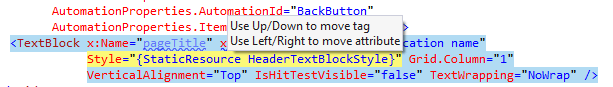 ReSharper lets you quickly rearrange elements in a XAML file ReSharper lets you quickly rearrange elements in a XAML file