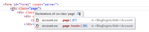 ReSharper: Navigating from a markup class to its CSS definition ReSharper: Navigating from a markup class to its CSS definition