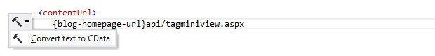ReSharper: Convert text to CData context action in XML ReSharper: Convert text to CData context action in XML