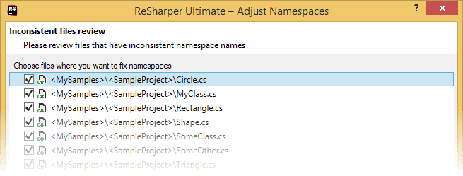 Synchronizing namespaces with project structure Synchronizing namespaces with project structure