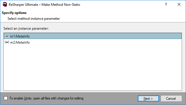 ReSharper: Make method non-static refactoring ReSharper: Make method non-static refactoring