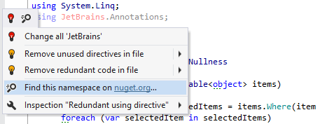 Finding NuGet package by namespace with ReSharper Finding NuGet package by namespace with ReSharper