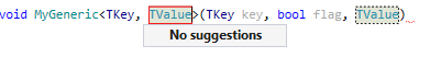 Creating type parameter from usage in method parameters Creating type parameter from usage in method parameters