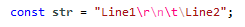 Highlighting of escape sequence in a string Highlighting of escape sequence in a string