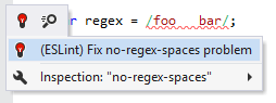 ReSharper: fixing a code issue detected by ESLint ReSharper: fixing a code issue detected by ESLint