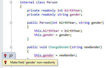 Make non-readonly fix Make non-readonly fix
