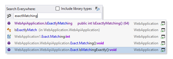 ReSharper: Fuzzy matching search items ReSharper: Fuzzy matching search items