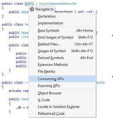 ReSharper: Navigating to consuming APIs of a type ReSharper: Navigating to consuming APIs of a type