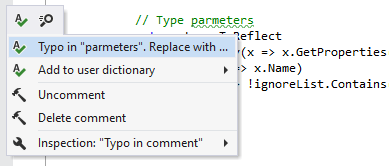 ReSharper: Detecting and fixing typos ReSharper: Detecting and fixing typos