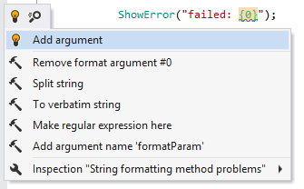 Quick-fix for the string formatting method call Quick-fix for the string formatting method call