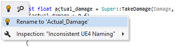 ReSharper: Applying UE4 naming conventions ReSharper: Applying UE4 naming conventions