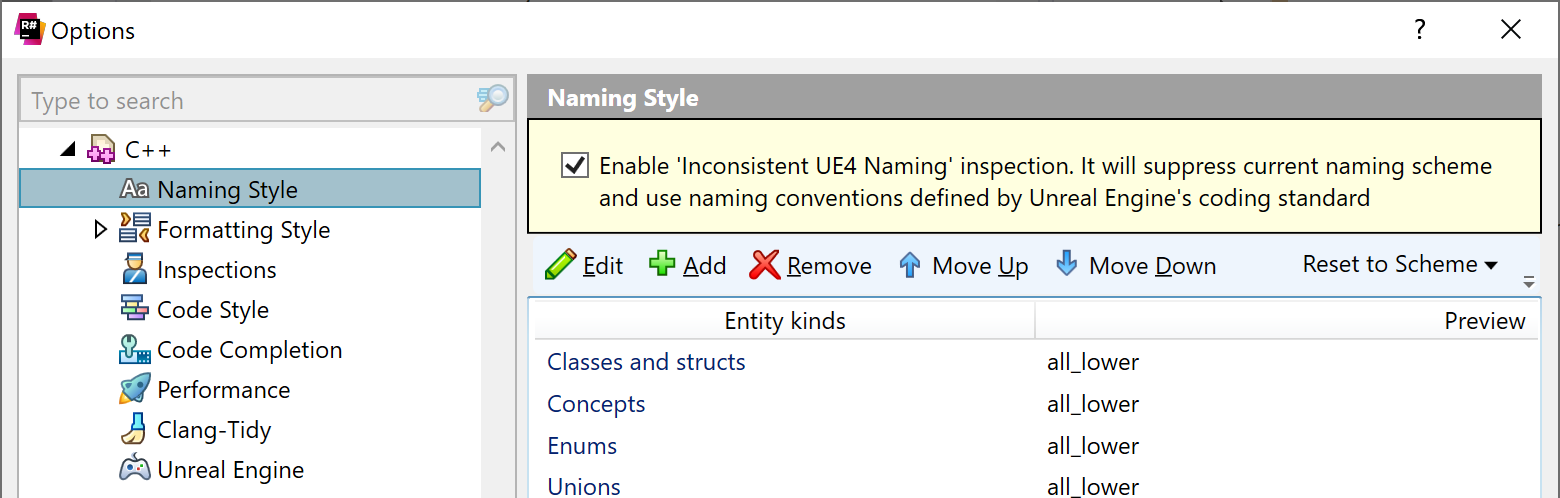 ReSharper: Applying UE4 naming conventions ReSharper: Applying UE4 naming conventions