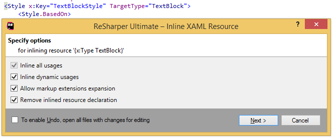 インラインXAMLリソースのリファクタリング Inline XAML Resource refactoring