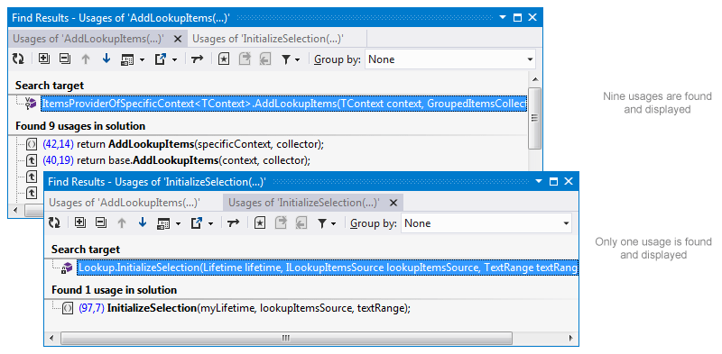 dotPeek: Finding Usages of a Symbol