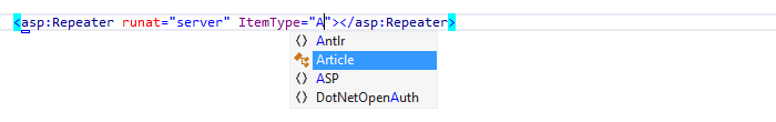ReSharper: Strongly-typed data controls support in ASP.NET