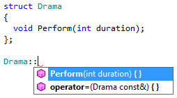 Generative completion in C++