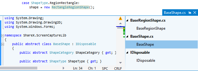 ReSharper. Studying base symbols in the Peek Definition view