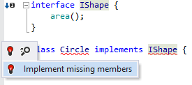 ReSharper: Implementing interface members in TypeScript