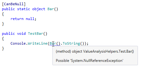 ReSharper: Nullability analysis