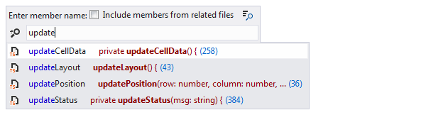 ReSharper: 'Go to File Member' in TypeScript