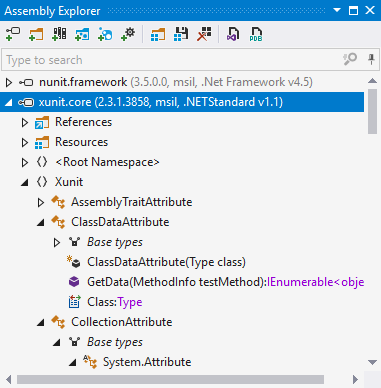 ReSharper's Assembly Explorer window