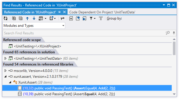 ReSharper: Finding external usages of symbols in the selected scope