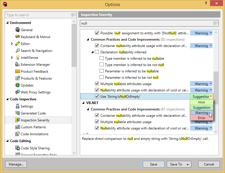 resharper configure settings to improve performance