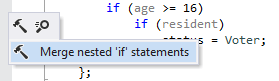 Merging nested 'if' statements in C++