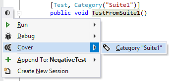 dotCover: Executing unit tests in a category dotCover: Executing unit tests in a category