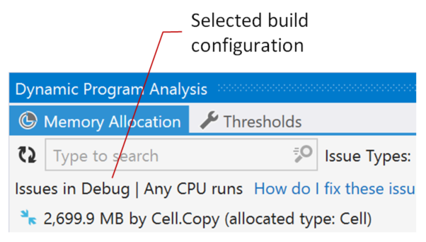 DPA. Selected build configuration