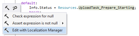 ReSharper: Edit with localization manager