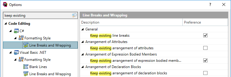 visual studio format code