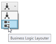 Switching layout on the type dependency diagram