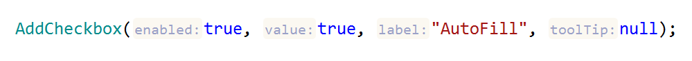 ReSharper: inline parameter name hints help understanding arguments in a method call