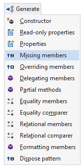 Generating type members with ReSharper