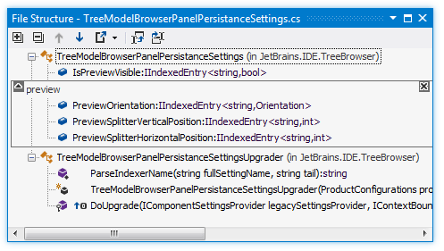 ReSharper: File Structure window