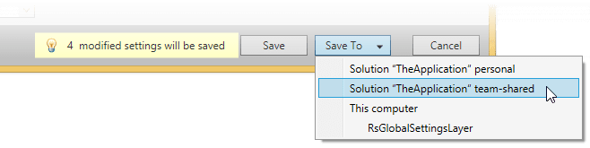 Save or Save To in ReSharper options